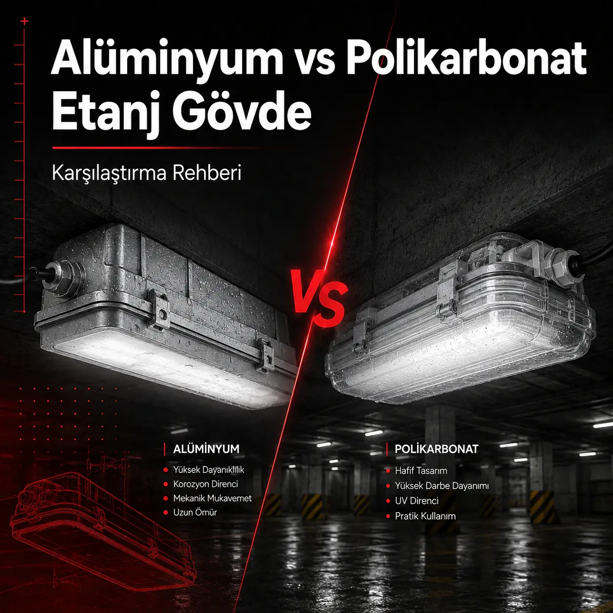 Alüminyum vs Polikarbonat Etanj Gövde: Karşılaştırma