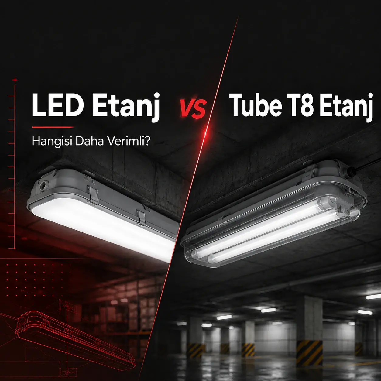 LED Etanj vs Tube T8 Etanj: Hangisi Daha Verimli?