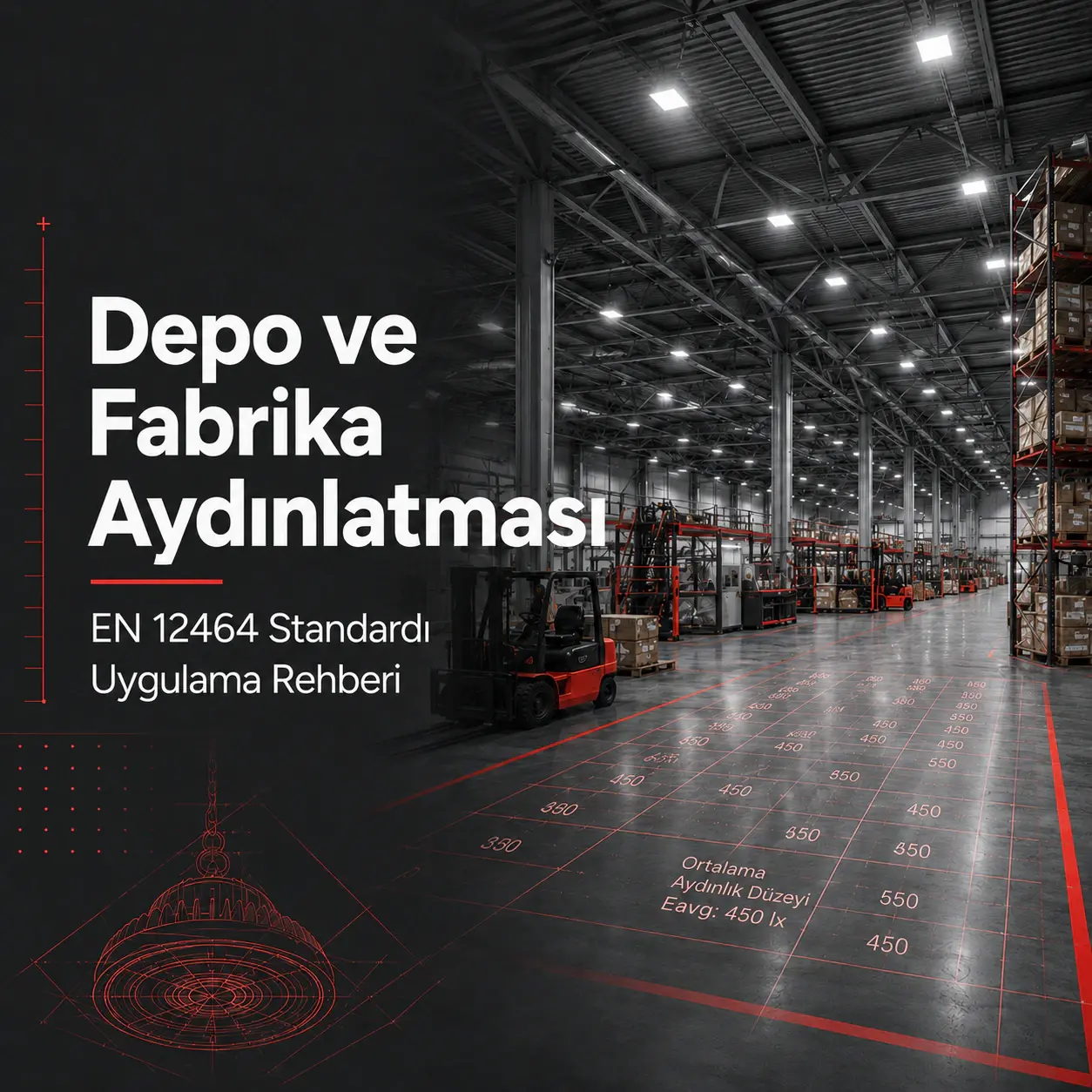 Depo ve Fabrika Aydınlatması: EN 12464 Standardı