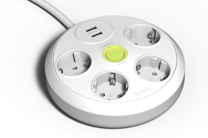 Famatel Akım Korumalı 2xUSB 4'lü 3 Metre Grup Priz -2644-3-MS - 1