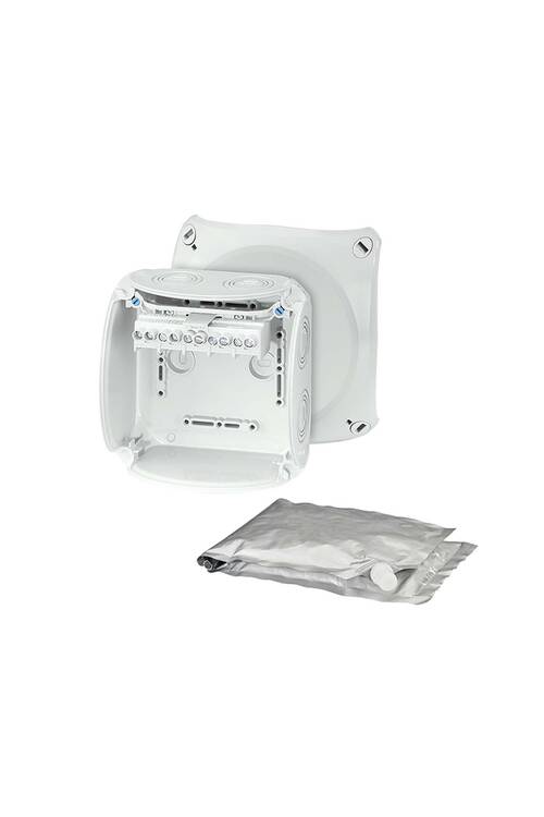 Hensel Gri Su Geçirmez IP67/IP68 Jelli Buat 130x130x77 - WP 0606 G - 1