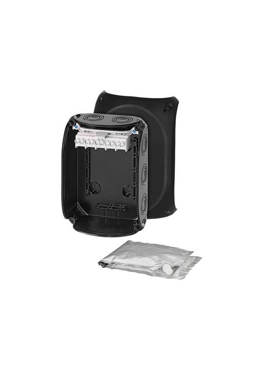 Hensel Siyah Su Geçirmez IP67/IP68 Jelli Buat 180x130x77 - WP 1006 B - 1