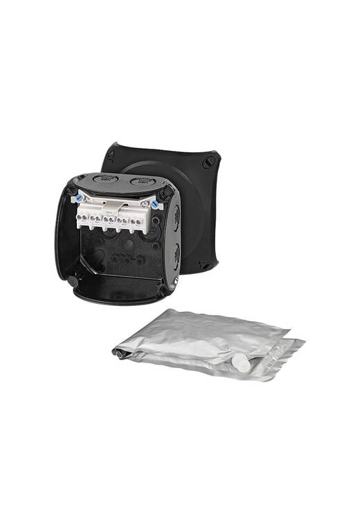 Hensel Siyah Su Geçirmez IP67/IP68 Jelli Buat 93x93x62 - WP 0202 B - 1