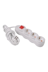 Pelsan Belek 3'lü 2 Metre Anahtarlı Priz - 204925 - PELSAN