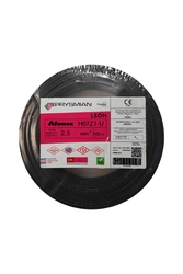 Prysmian 2,5mm Siyah Nya Tek Telli Yanmaz Halojen Free Kablo - H07Z1-U - PRYSMIAN