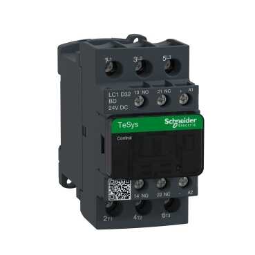 Schneider Tesys 32A 15kW 24V DC Kontaktör - LC1D32BD - 1
