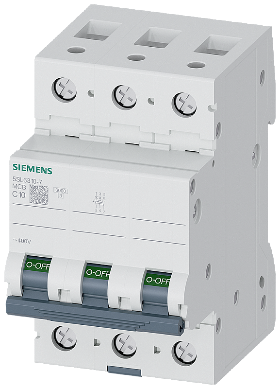 Siemens 10A C Tipi 3Faz 6Ka Otomatik Sigorta 5SL6310-7 - 1