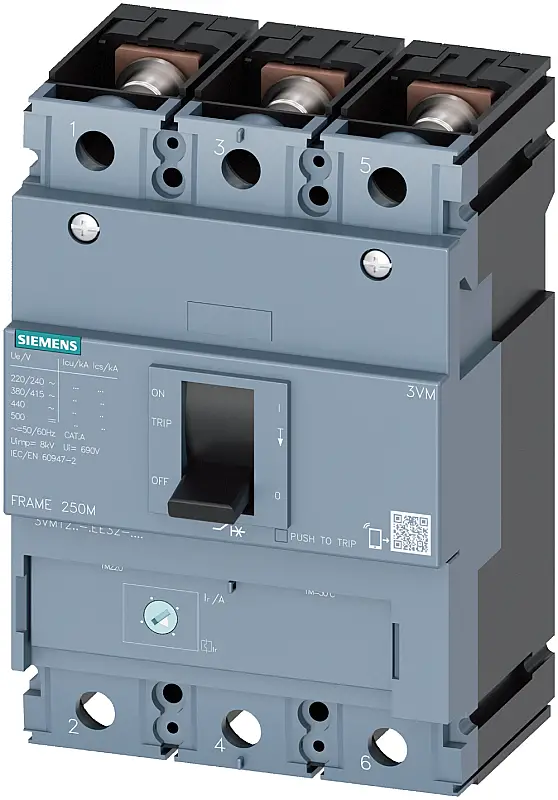 Siemens 140-200A 25kA 3K Kompakt Şalter 3VM1220-3EE32-0AA0 - 1