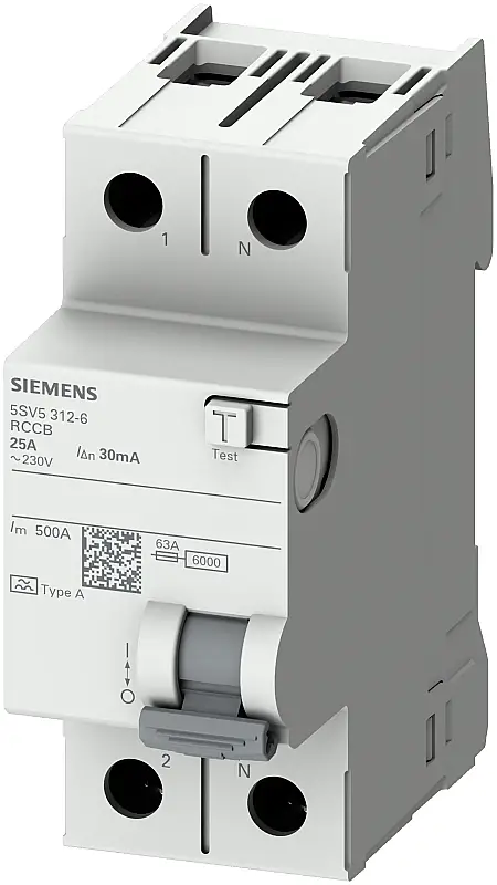 Siemens 1x63A A Tipi 230V 30mA Kaçak Akım Koruma Rölesi - 5SV5316-6 - 1