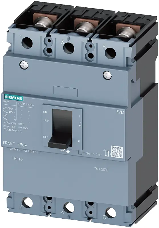 Siemens 200A 25kA 3K Kompakt Şalter 3VM1220-3ED32-0AA0 - 1
