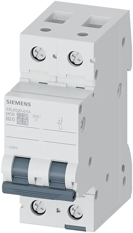 Siemens 20A B Tipi 1Faz Otomatik Sigorta 5SL6520-6YA - 1