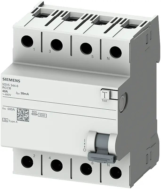 Siemens 30Ma 3x40A Kaçak Akım Koruma Rölesi A Tip 5SV5344-6 - 1