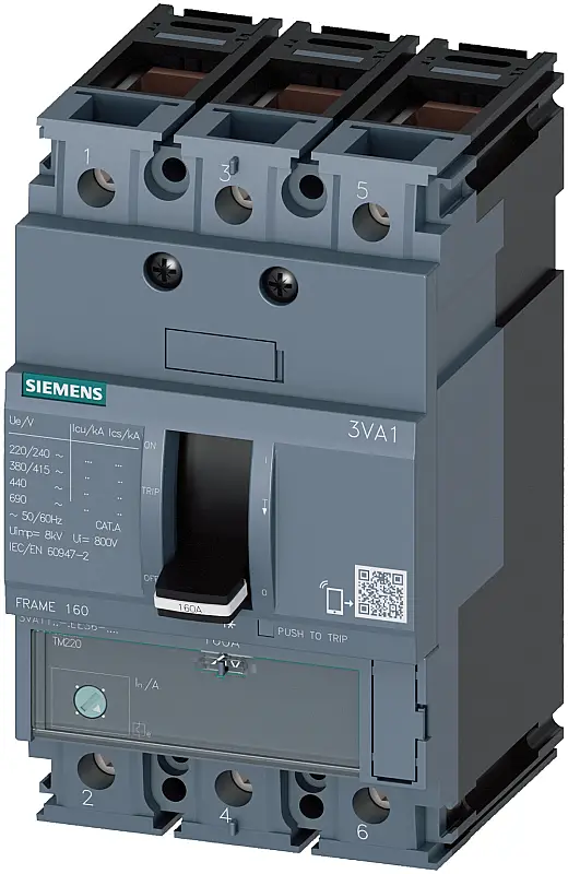 Siemens 35-50A 36kA 3Kutup Termik Ayarlı Kompak Şalter 3VA1150-4EE36-0AA0 - 1
