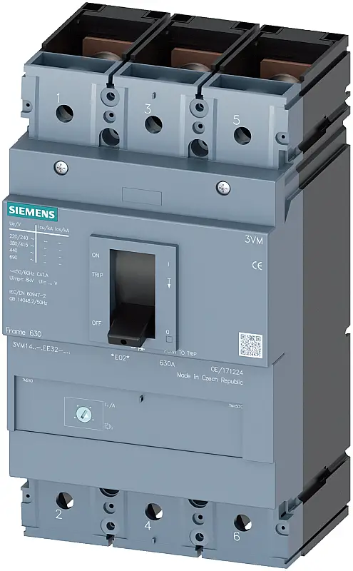 Siemens 350-500A 36kA 3K Kompakt Şalter 3VM1450-4EE32-0AA0 - 1