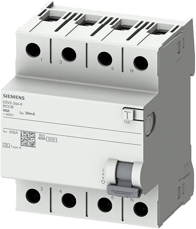 Siemens 4X63A 300mA A Tip Kaçak Akım Koruma Rölesi - 5SV5646-6 - 1