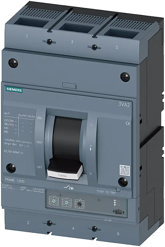 Siemens 400-1000A 55kA Kompakt Şalter 3VA2510-5HL32-0AA0 - 1