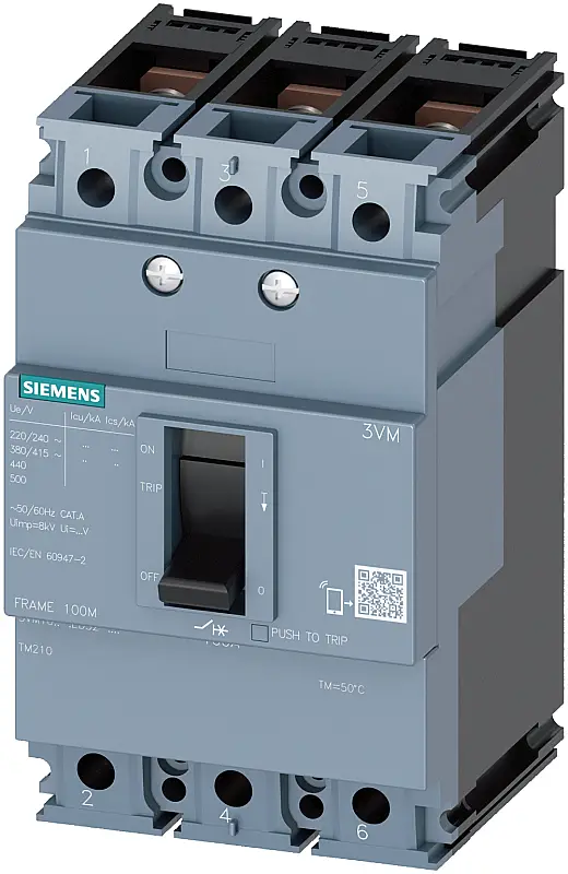 Siemens 50A 25kA 3K Kompakt Şalter 3VM1050-3ED32-0AA0 - 1