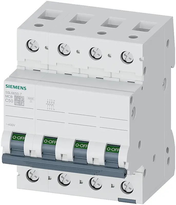Siemens 50A C Tipi 3Faz Nötr Otomatik Sigorta 5SL6650-7 - 1