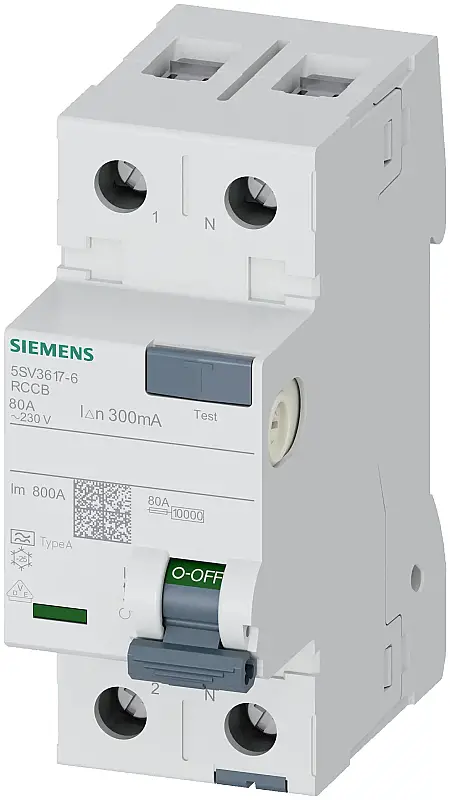 Siemens 80A 300mA 230V Kaçak Akım Koruma Rölesi - 5SV3617-6 - 1