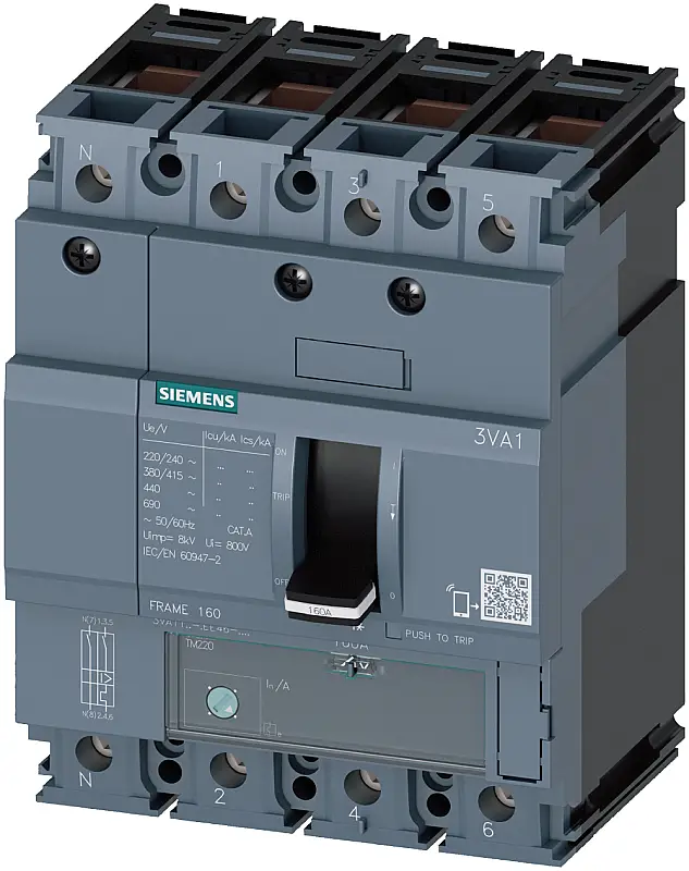 Siemens 88-125A 36kA Kompakt Şalter 3VA1112-4EE46-0AA0 - 1
