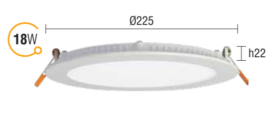 Tio 18W 6500K IP40 Led Panel Spot Armatür - 210508 - 2