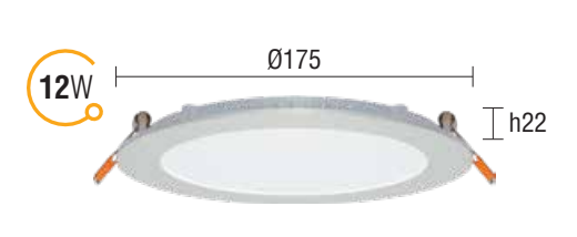 Tio 12W 4000K IP40 Led Panel Spot Armatür - 210501 - 2