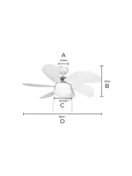 Vanti 6 Kanatlı Avizeli Tavan Armatürü -KCF281 - VANTİ (1)
