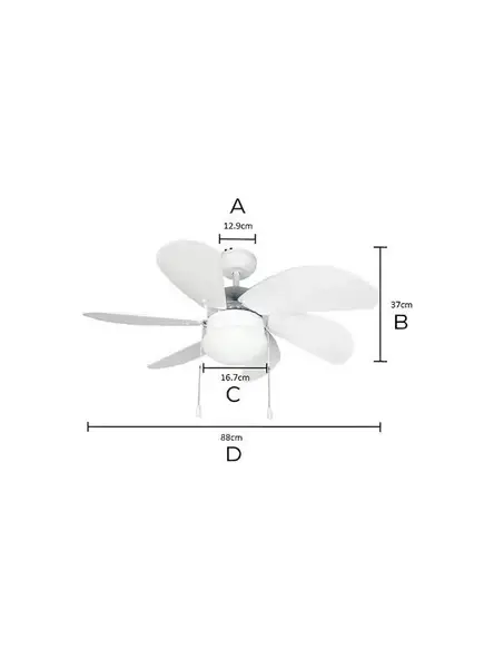 Vanti 6 Kanatlı Avizeli Tavan Armatürü -KCF281 - 2